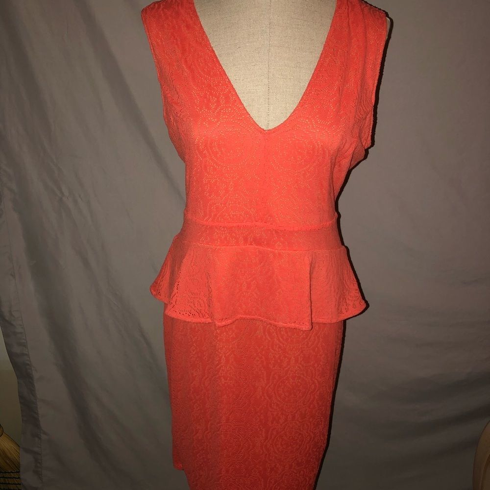 Bcbg juliene peplum ambrosia knee length dress - Picture 1 of 5